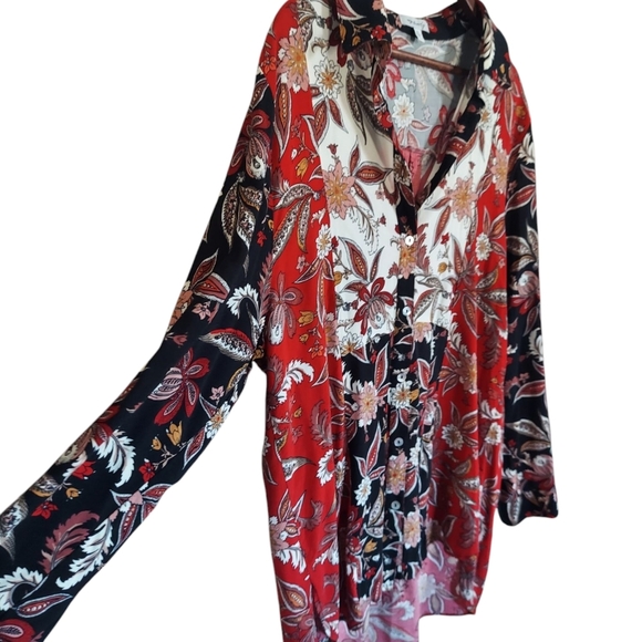 Rose Beverly Floral Paisley Colorful Blouse - Picture 2 of 8